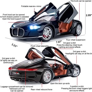 اسباب بازی ماشین فلزی بوگاتی مشکی 1:24 Diecast Bugatti Atlantic _اسباب بازی ماشین